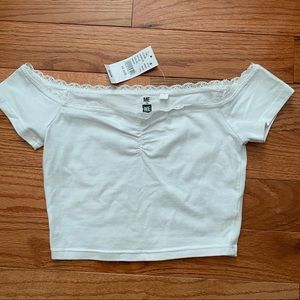 NWT off the shoulder crop top